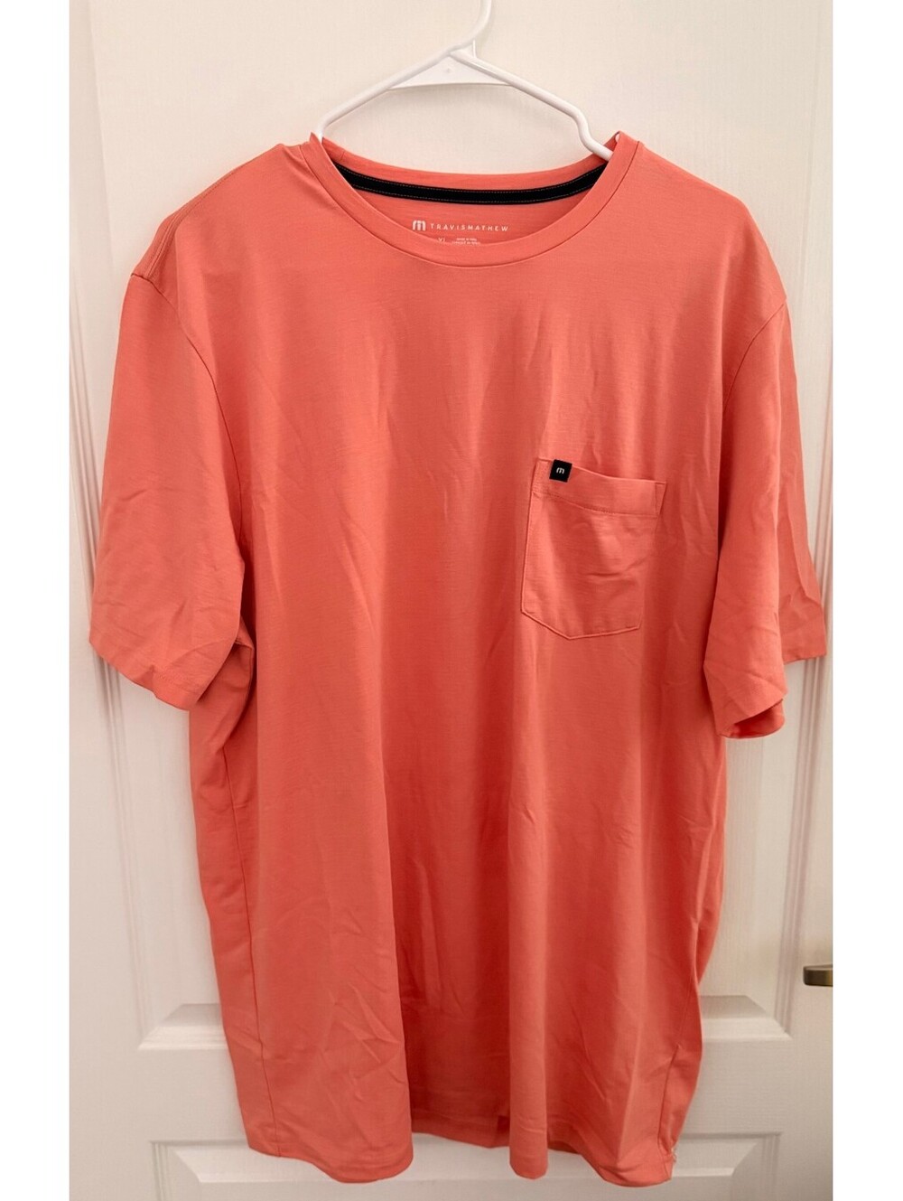 Travis Mathew Heater Coral T-Shirt Size XL